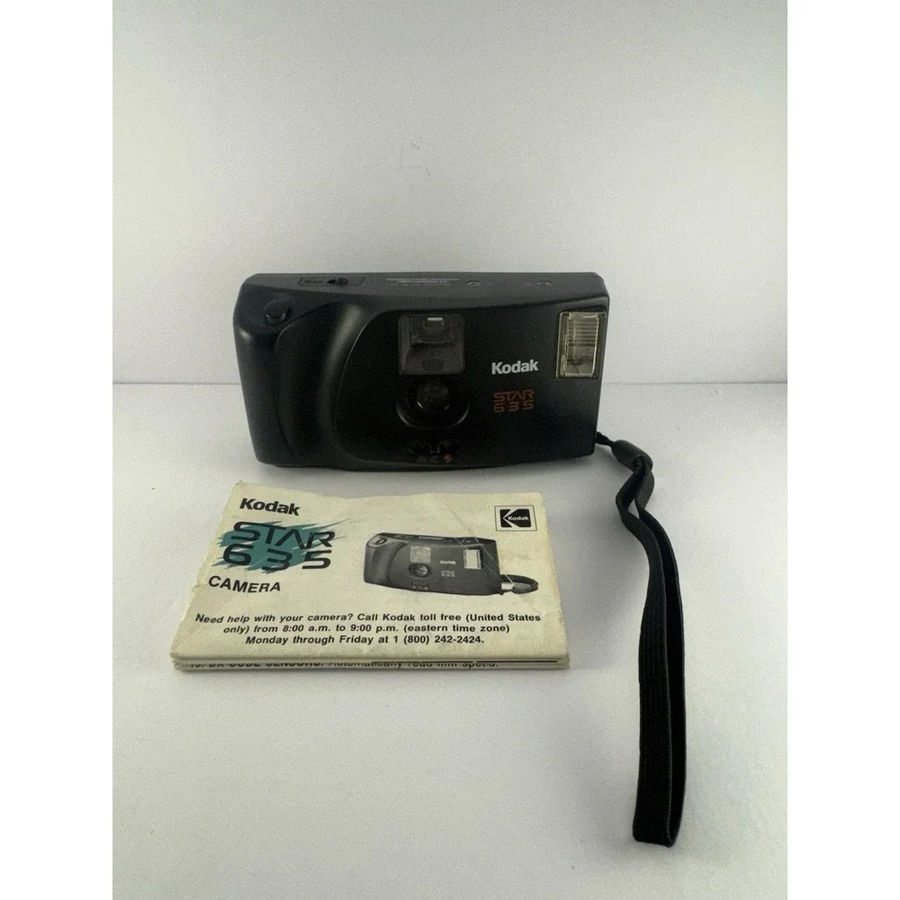 Kodak Star 635 Flash Point & Shoot Black DX Programmed 35mm Film Camera Untested